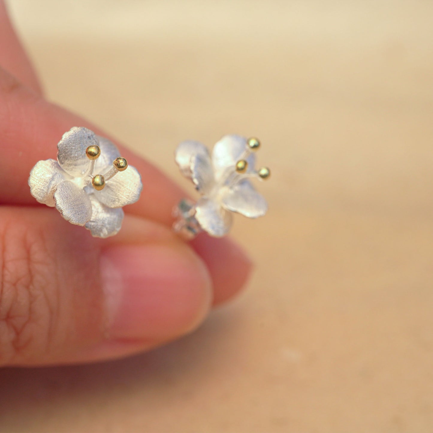CRAB APPLE FLOWER EARRING