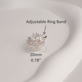 Adjustable ring band size detail