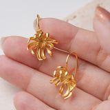 Birth flower earrings with chrysanthemum design