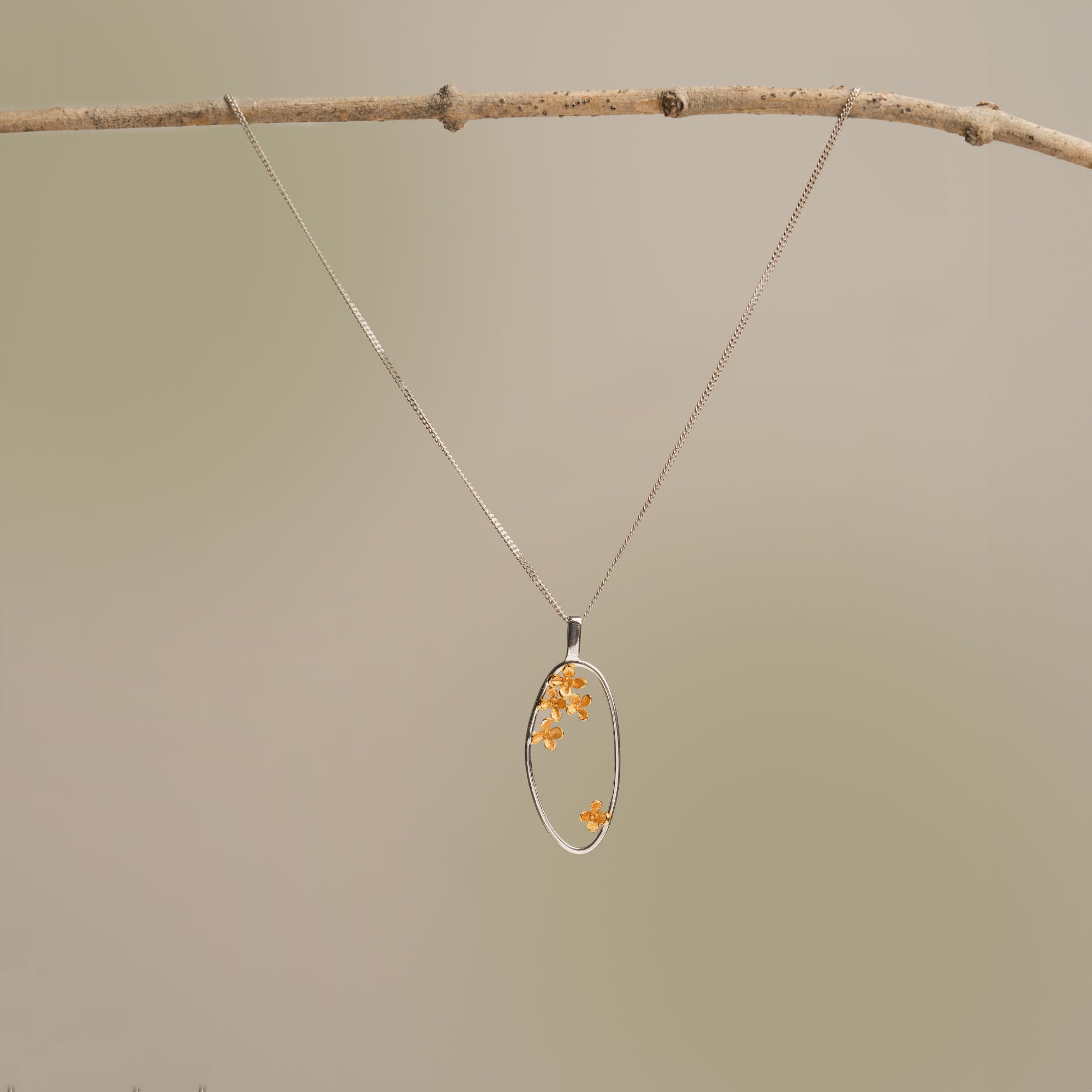 Blooming osmanthus necklace
