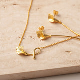 Calla lily flower earrings with botanical design