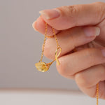 Calla lily necklace with flower pendant design