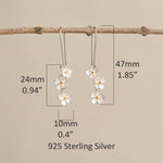 Cherry blossom earrings size detail