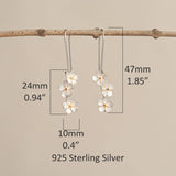 Cherry blossom earrings size detail