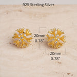 Cornflower floral studs showing petal details