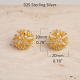 Cornflower floral studs showing petal details