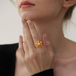 Cornflower inspired ring close-up