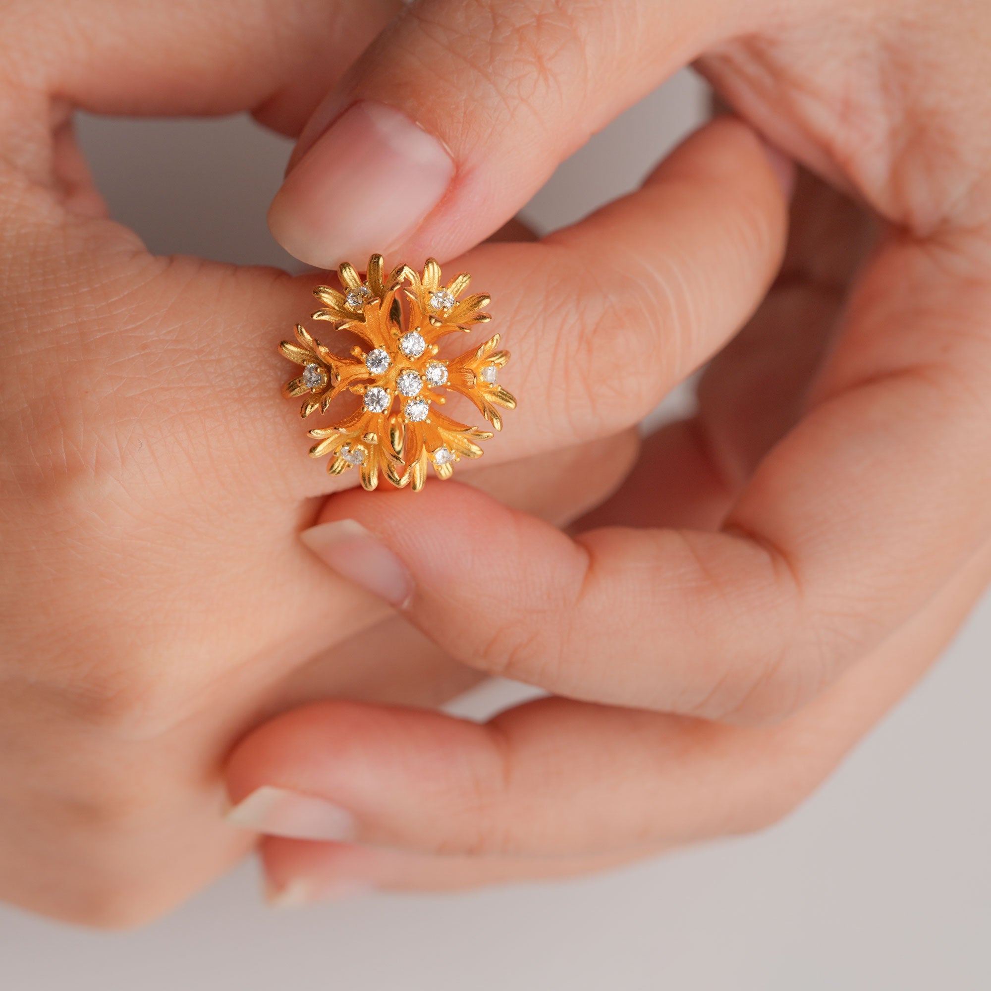 Cornflower ring in sterling silver product view