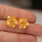 Daffodils flower earrings product view