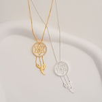 Dreamcatcher necklace with bohemian sleep protection design
