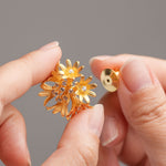 Floral brooch with cornflower design