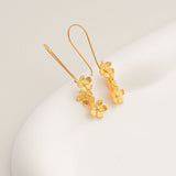 Floral ear drops with cherry blossom shape