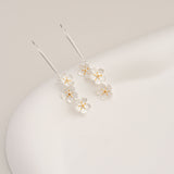 Flower earrings with spring blossom design