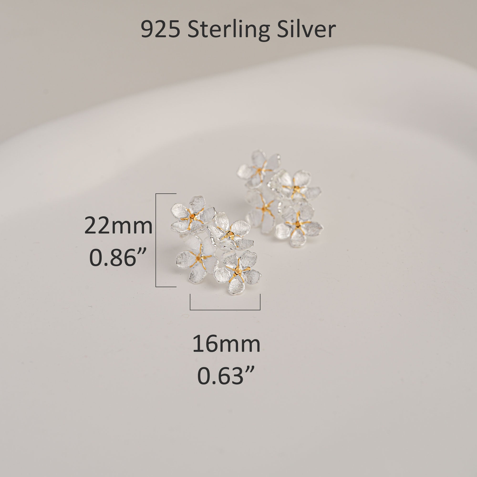 Forget-me-not spring jewelry with floral studs