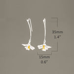 Freesia blossom drop earrings