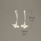 Freesia blossom drop earrings