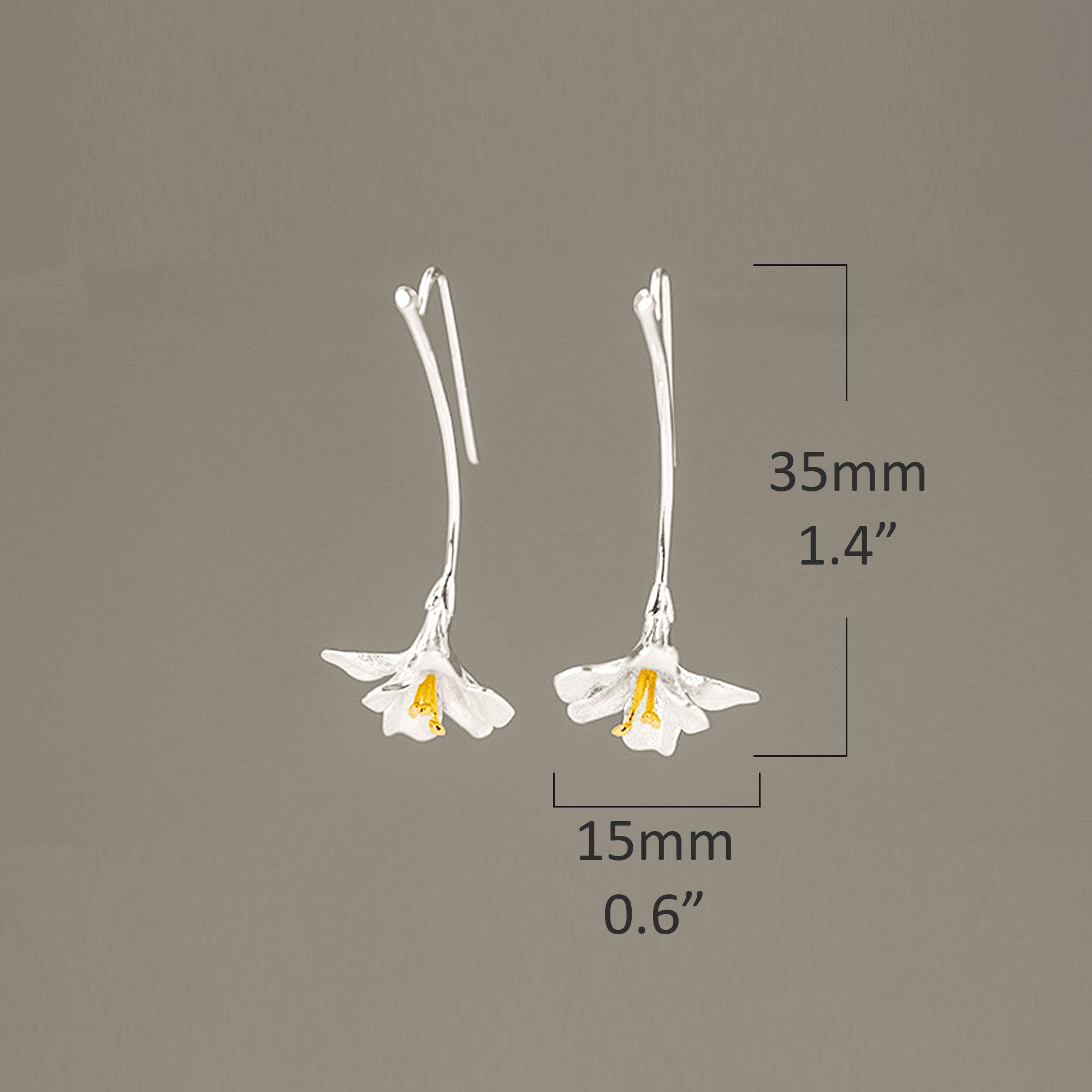 Freesia blossom drop earrings
