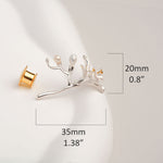 Freesia brooch size detail