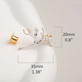 Freesia brooch size detail