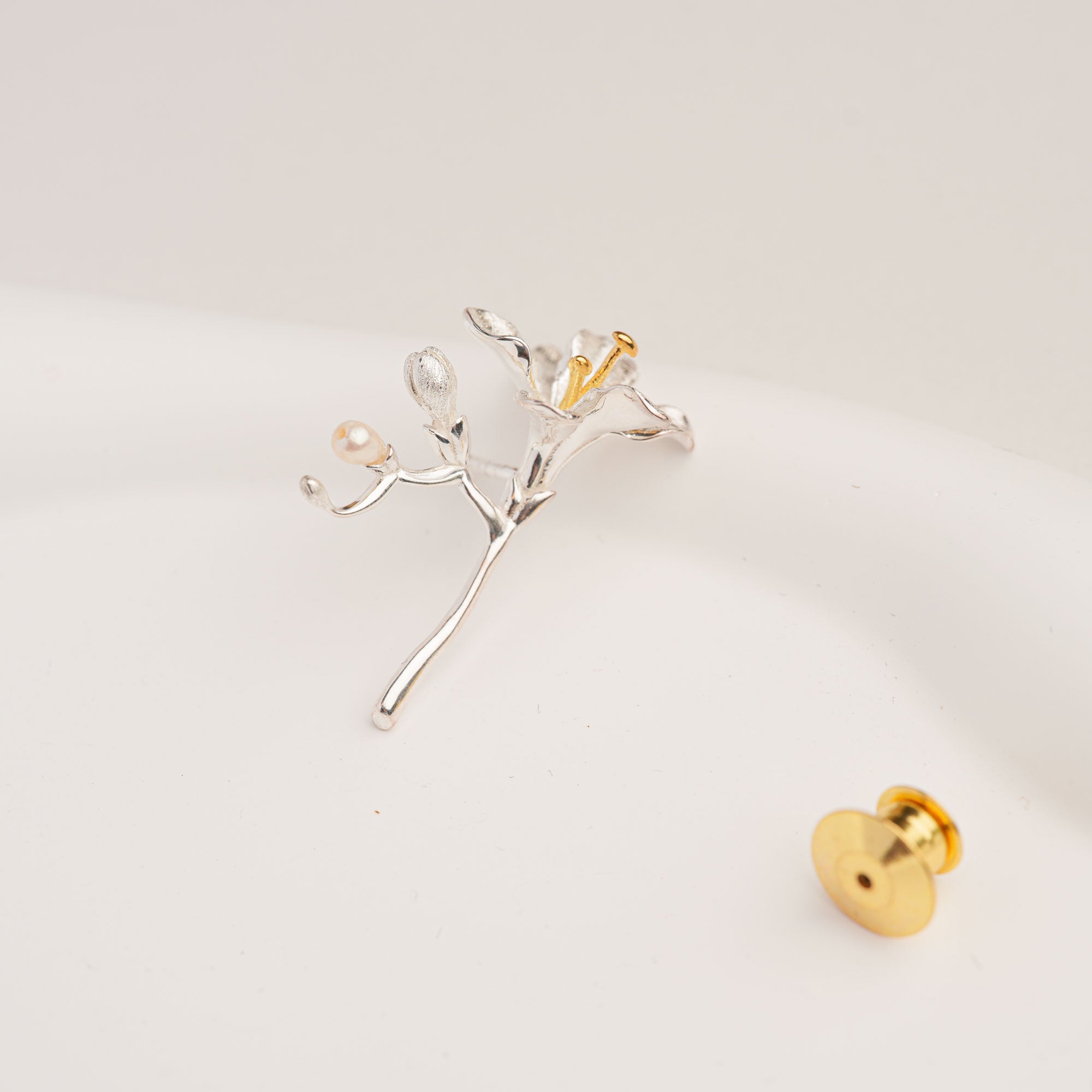 Freesia floral brooch product view