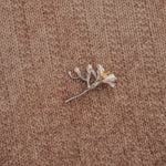 Freesia flower jewelry brooch