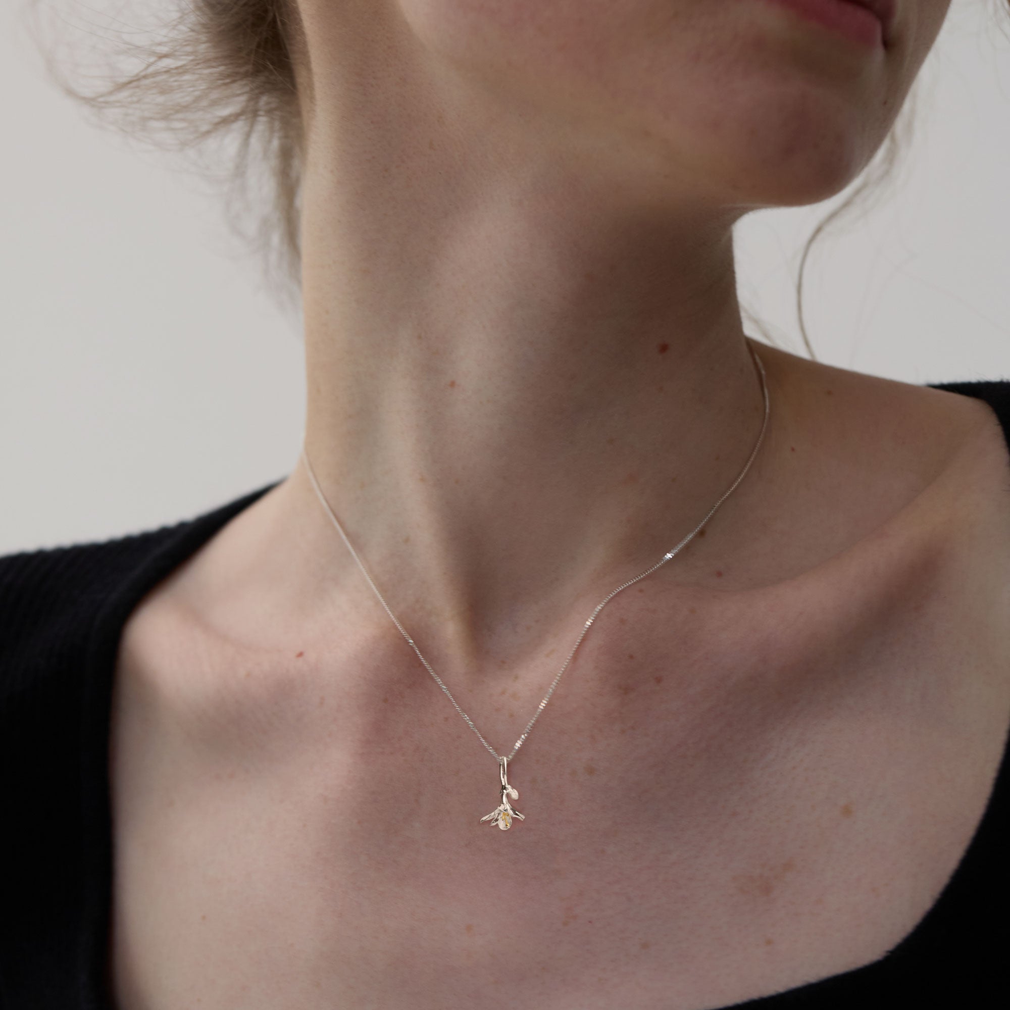 Freesia flower pendant jewelry product view