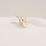 Freesia spring flower brooch gift