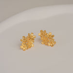 Gold forget-me-not earrings