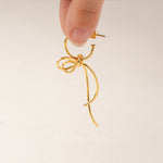 Graceful bow knot dangle earrings product view