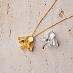 Nature inspired flower pendant necklace