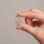 Osmanthus flower ring with gold blossoms