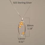 Osmanthus jewelry necklace on neutral background