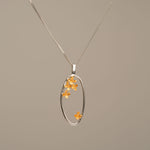 Osmanthus sterling silver necklace product view