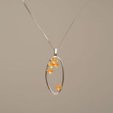 Osmanthus sterling silver necklace product view