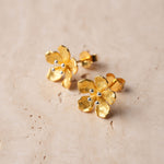 Peach blossom flower earring product view