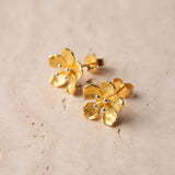 Peach blossom flower earring product view