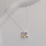Phalaenopsis orchid necklace close-up