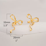 Ribbon knot earrings product detail view