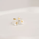 Silver forget-me-not flower ring product view