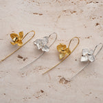 Sterling silver orchid earrings product view