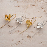 Sterling silver orchid earrings product view