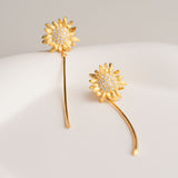 Sunflower earrings with bright floral design