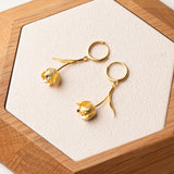 Tulip hoop earrings product detail view