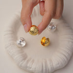Vintage floral studs with rose dome design