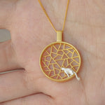 Cat necklace styled as animal inspired jewelry