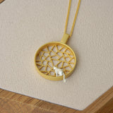 Cat necklace with minimalist cat charm pendant