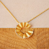 Close-up of art pencil necklace pendant