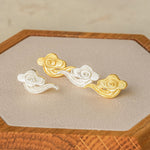 Cloud earrings with rounded sky inspired silhouette
