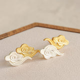 Cloud earrings with soft sculptural design