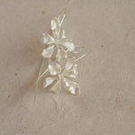 Detailed iris flower earrings